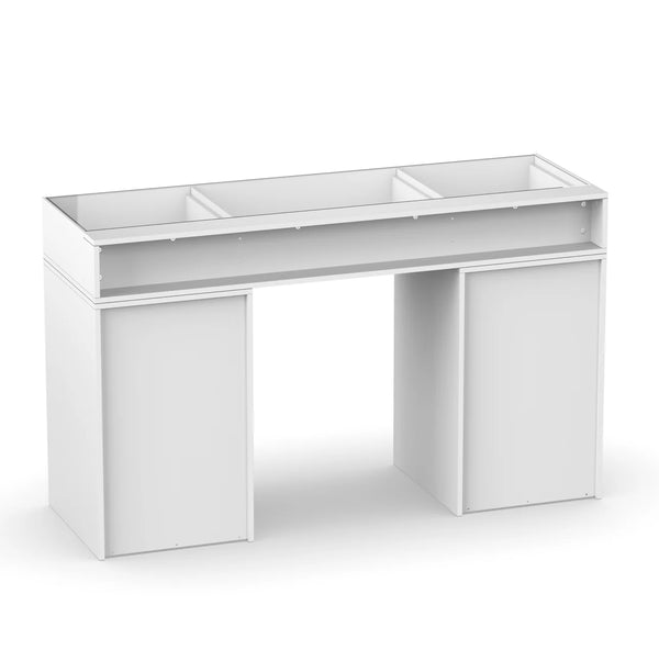 AURORA - Sminkebord med Glassplate og Skuffer